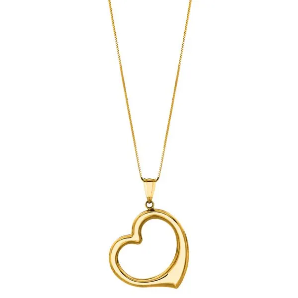 14K Gold Polished Heart Necklace Tennies Jewelry Appleton, WI