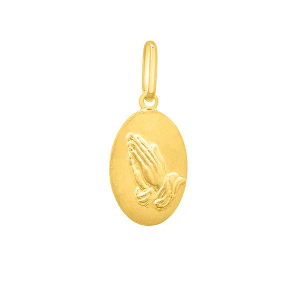 14K Gold Praying Hands Pendant Alan Miller Jewelers Oregon, OH