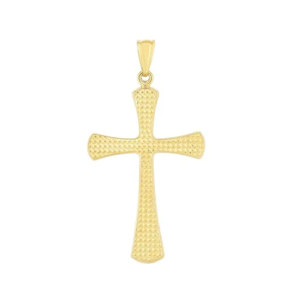 14K Gold Large Diamond Cut Cross Tennies Jewelry Appleton, WI