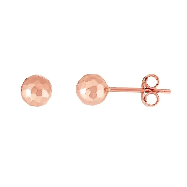 14K Gold 5mm Faceted Post Earring Tennies Jewelry Appleton, WI