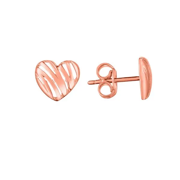 14K Scribble Heart Studs Tennies Jewelry Appleton, WI
