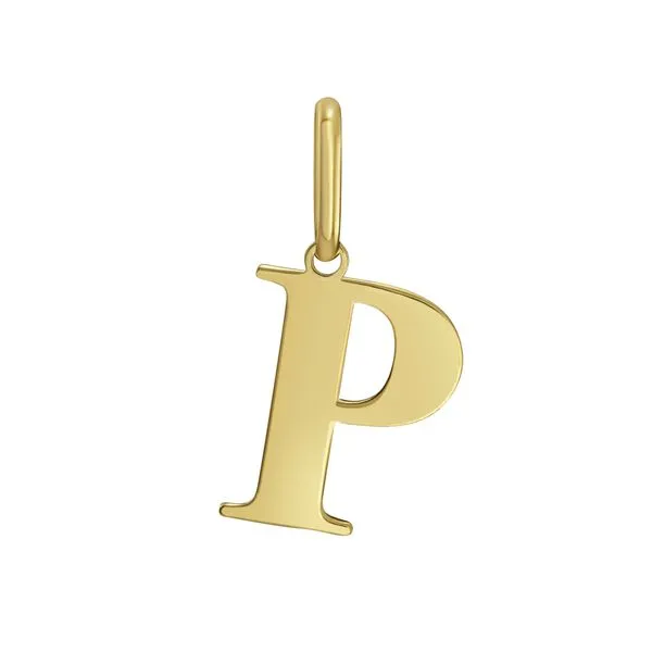 14K Gold Initial P Charm Linwood Custom Jewelers Linwood, NJ