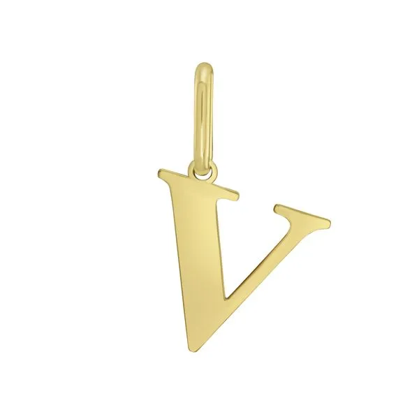 14K Gold Initial V Charm Alan Miller Jewelers Oregon, OH