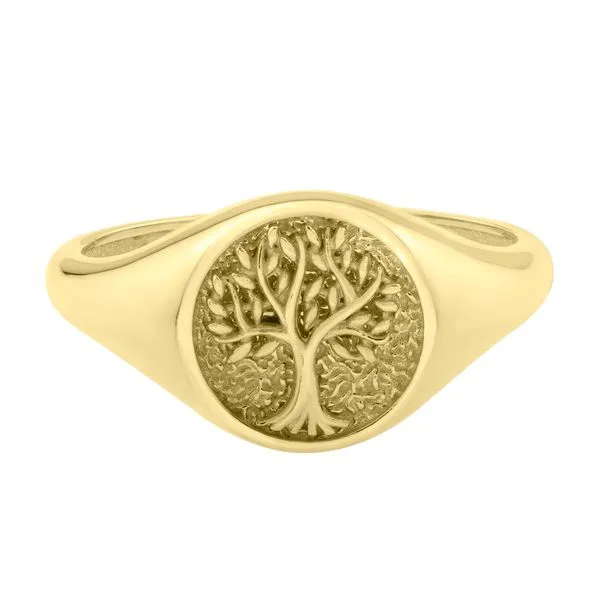 14K Tree of Life Signet Ring Scirto's Jewelry Lockport, NY