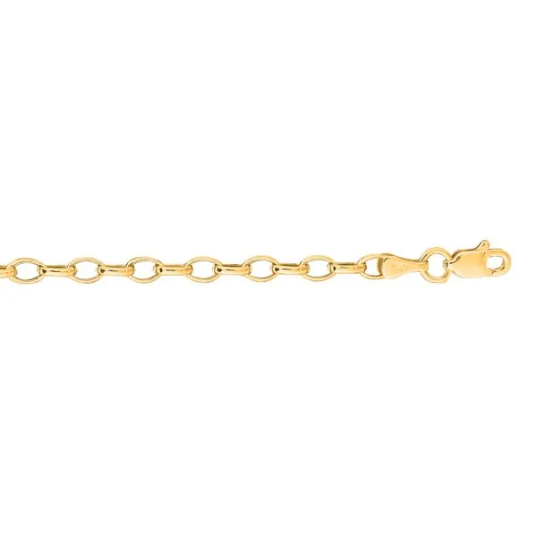 14K Gold 3.2mm Lite Oval Rolo Chain Thomas A. Davis Jewelers Holland, MI