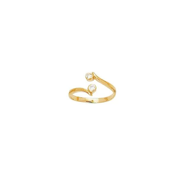 14K Gold CZ Bypass Toe Ring Tennies Jewelry Appleton, WI