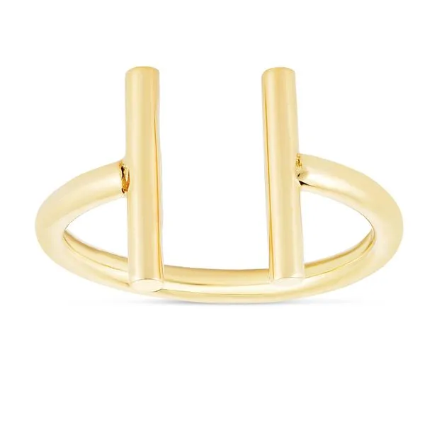 14K Gold Open Double Bar Ring Alan Miller Jewelers Oregon, OH