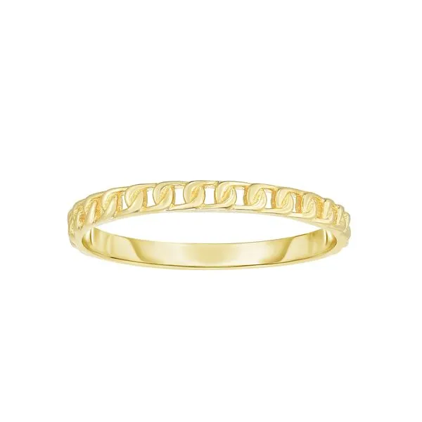 14K Gold Mini Curb Stackable Ring Alan Miller Jewelers Oregon, OH