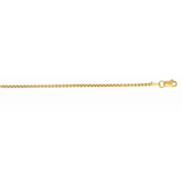 14K Gold 1.3mm Lite Round Box Chain Tennies Jewelry Appleton, WI