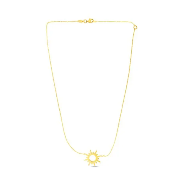 14K Gold Sunburst Necklace Alan Miller Jewelers Oregon, OH
