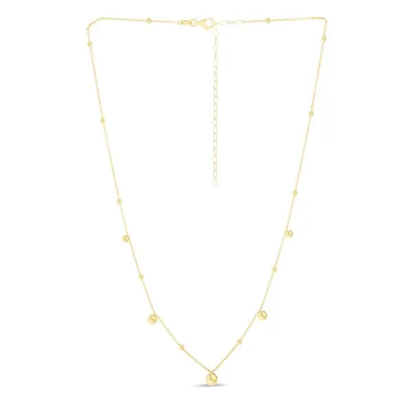 14K Gold Bead Station Necklace Tennies Jewelry Appleton, WI