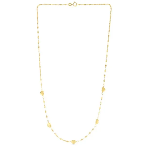 14K Heart Station Necklace Alan Miller Jewelers Oregon, OH