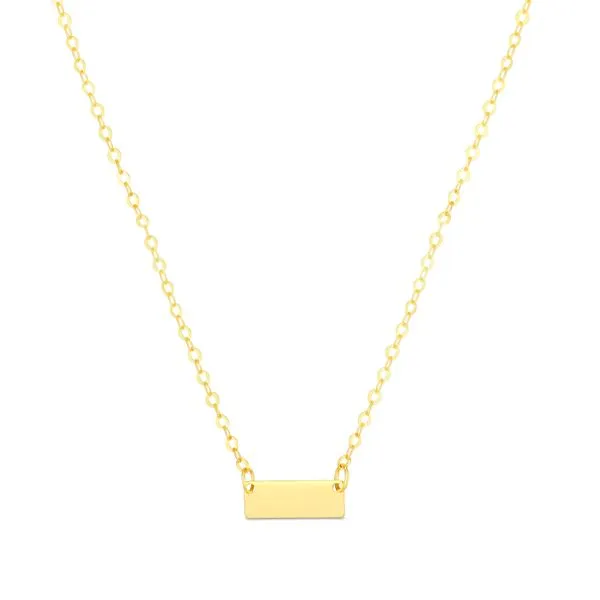 14K Yellow Mini Bar Pendant Alan Miller Jewelers Oregon, OH