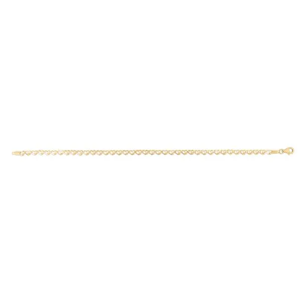 14K Gold Heart Link Bracelet Tennies Jewelry Appleton, WI