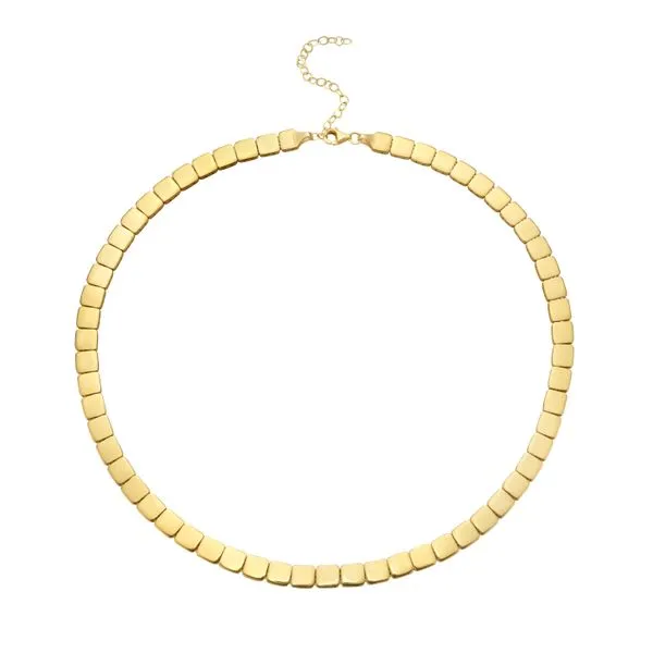 14K Gold Cube Link Necklace Alan Miller Jewelers Oregon, OH