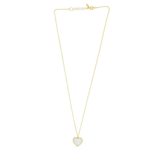 14K Gold Mother of Pearl Heart Necklace Tennies Jewelry Appleton, WI