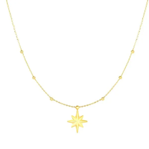14K Gold Polished North Star Necklace Tennies Jewelry Appleton, WI