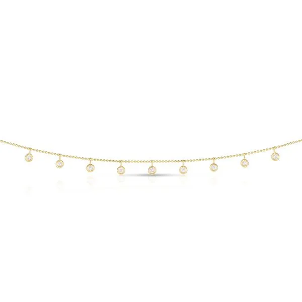 14K Gold .50ct Dangling Diamonds Necklace Tennies Jewelry Appleton, WI