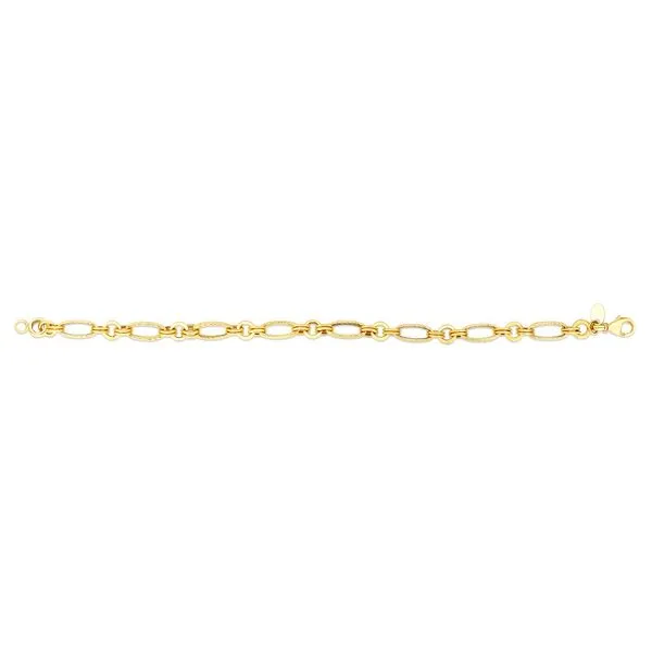 14K Gold Elongated Oval Link Chain Tennies Jewelry Appleton, WI