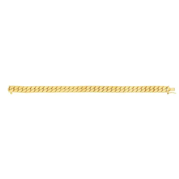 14K Gold Maschio Skinny Modern Curb Bracelet Alan Miller Jewelers Oregon, OH