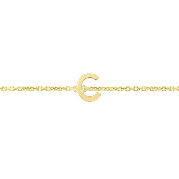 14K Mini Initial C Necklace Tennies Jewelry Appleton, WI