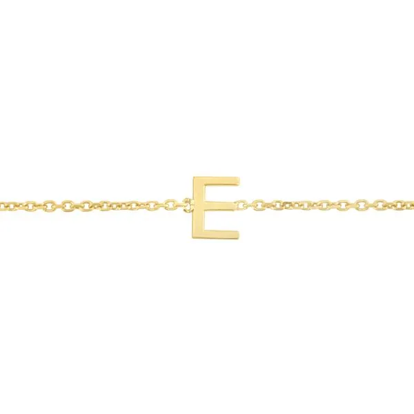 14K Mini Initial E Necklace Tennies Jewelry Appleton, WI