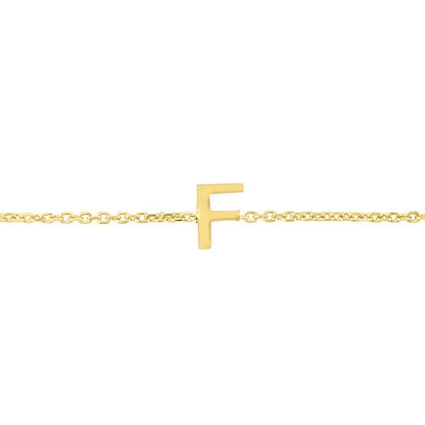 14K Mini Initial F Bracelet Tennies Jewelry Appleton, WI