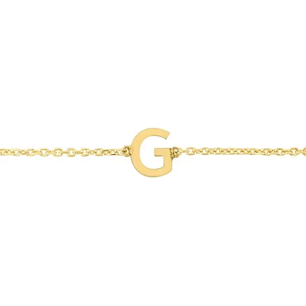 14K Mini Initial G Bracelet Tennies Jewelry Appleton, WI