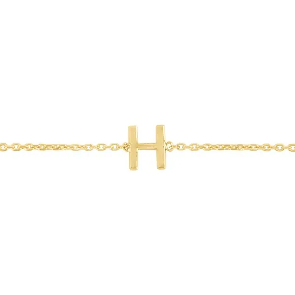 14K Mini Initial H Bracelet Tennies Jewelry Appleton, WI