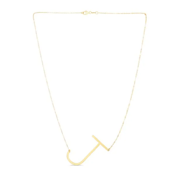 14K Gold Large Initial J Necklace Tennies Jewelry Appleton, WI