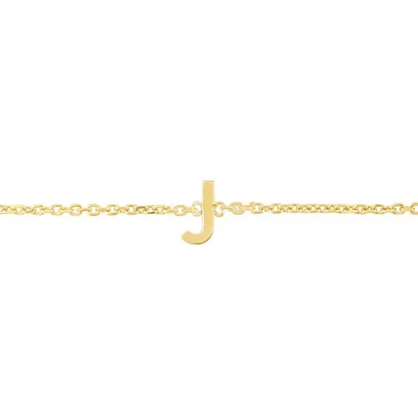 14K Mini Initial J Necklace Alan Miller Jewelers Oregon, OH