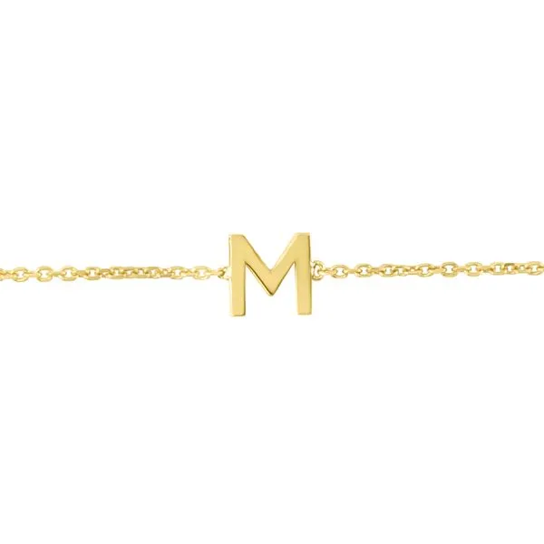 14K Mini Initial M Bracelet Tennies Jewelry Appleton, WI