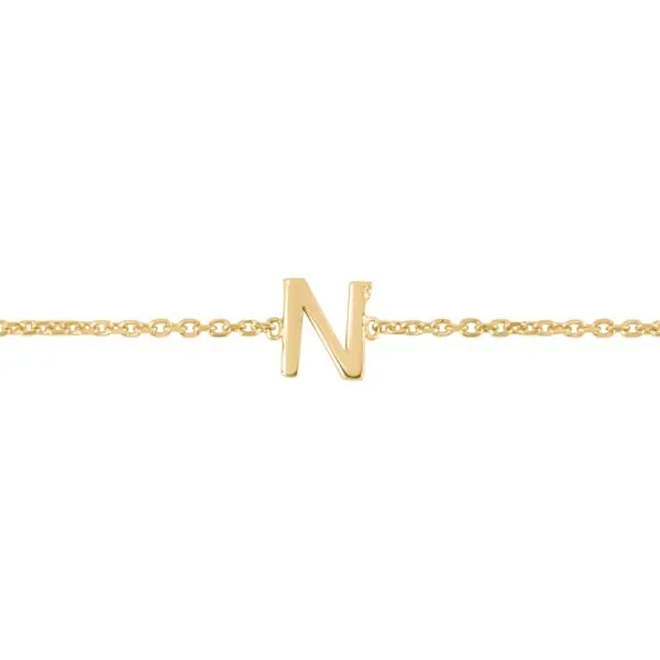 14K Mini Initial N Bracelet Tennies Jewelry Appleton, WI