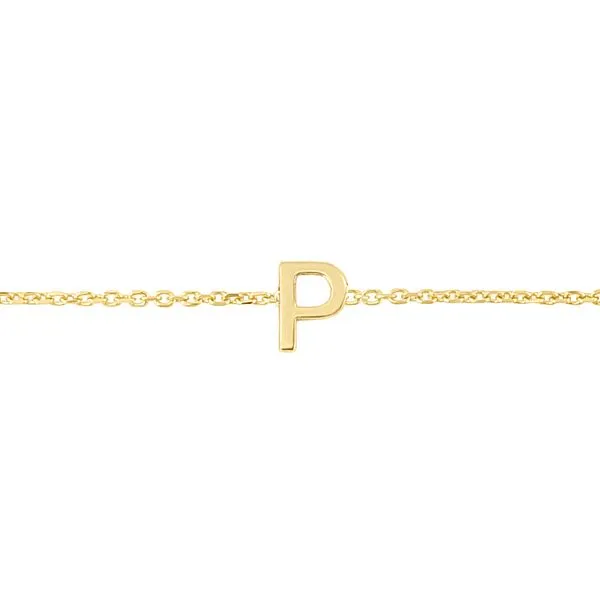 14K Mini Initial P Bracelet Tennies Jewelry Appleton, WI