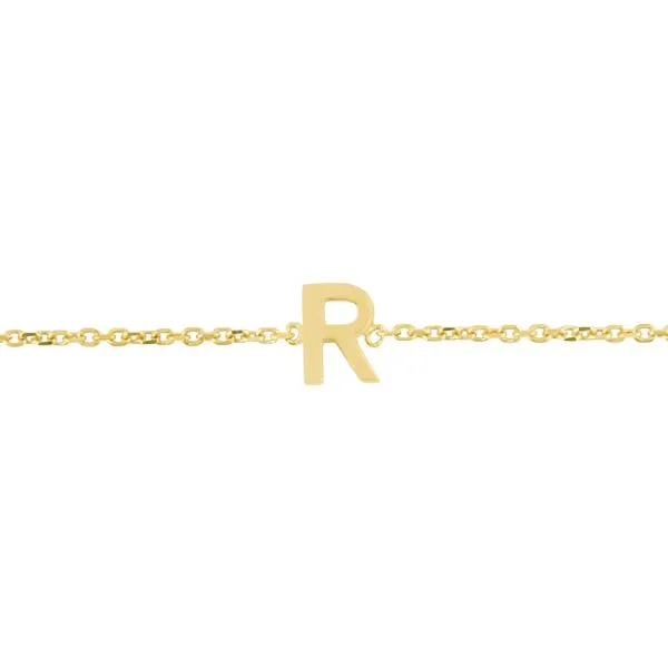 14K Mini Initial R Necklace Tennies Jewelry Appleton, WI