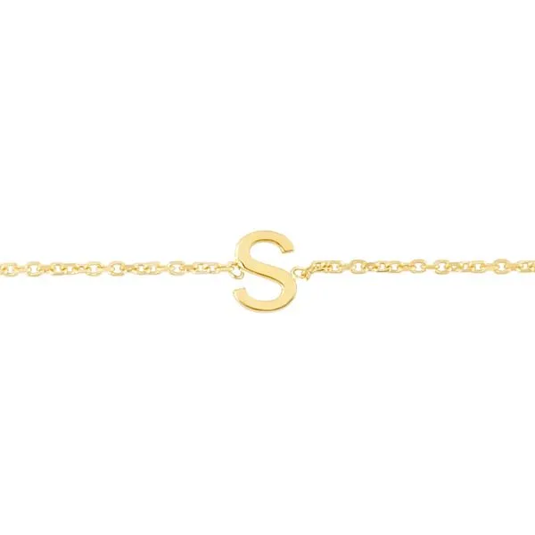 14K Mini Initial S Bracelet Tennies Jewelry Appleton, WI