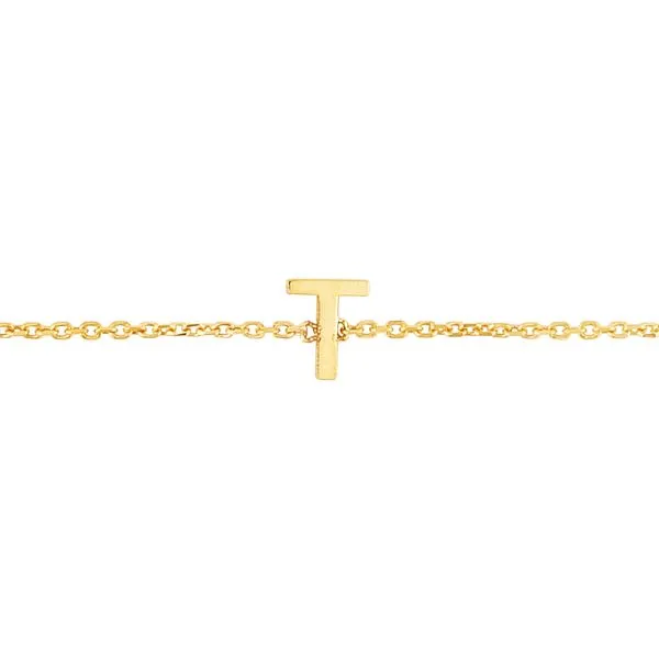 14K Mini Initial T Bracelet Tennies Jewelry Appleton, WI