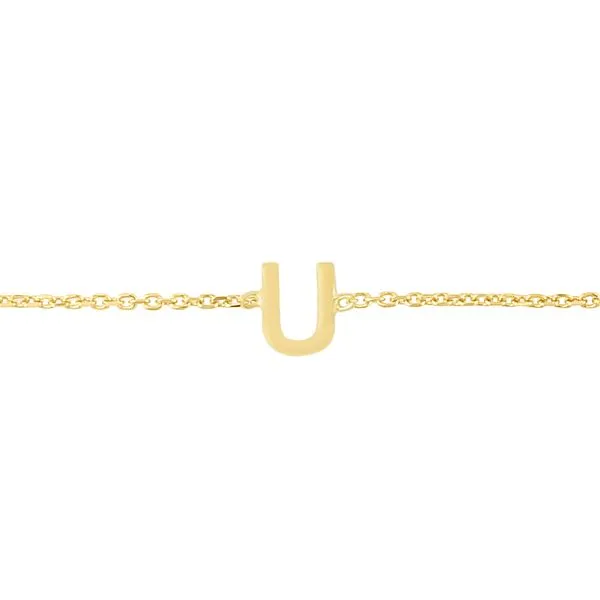 14K Mini Initial U Bracelet Alan Miller Jewelers Oregon, OH
