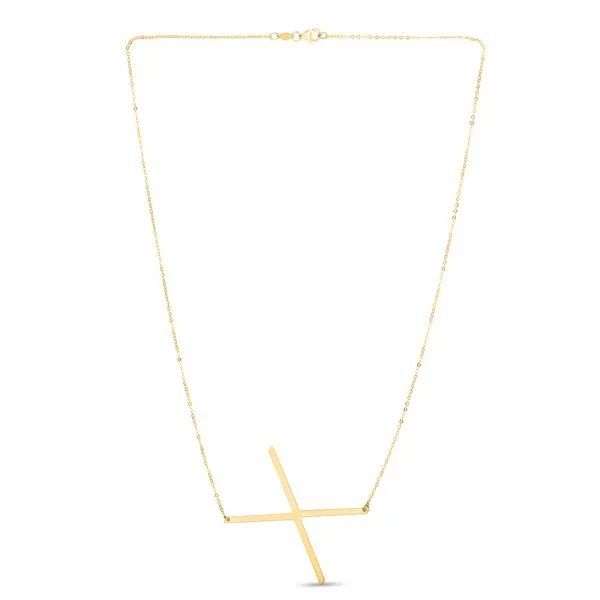 14K Gold Large Initial X Necklace Tennies Jewelry Appleton, WI