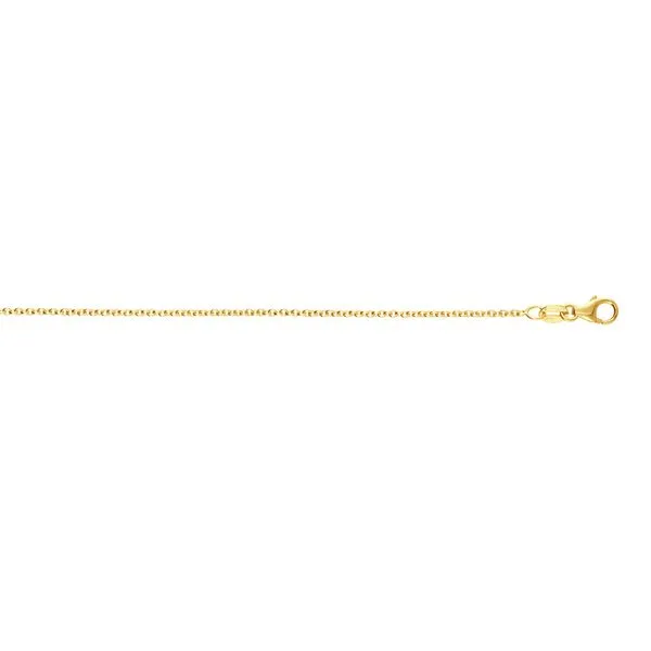 14K Gold 1.5mm Round Cable Chain 20