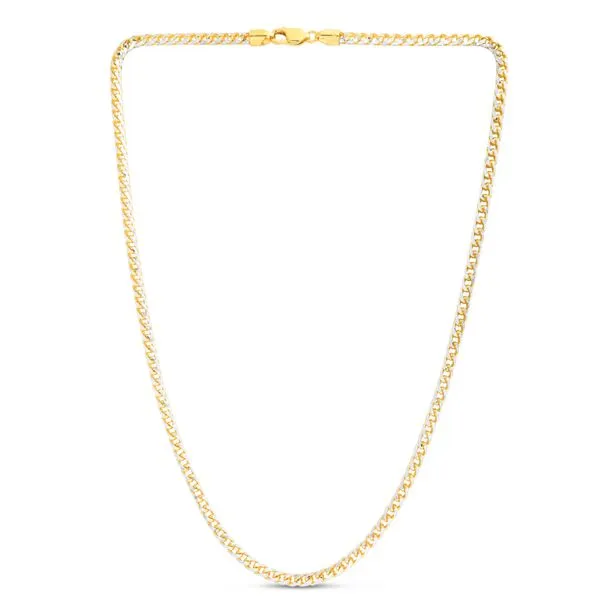 14K 4mm Round Pave Franco Chain Thomas A. Davis Jewelers Holland, MI