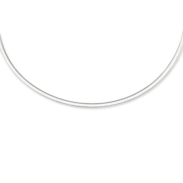 14K Gold 3mm Reversible Omega  Alan Miller Jewelers Oregon, OH