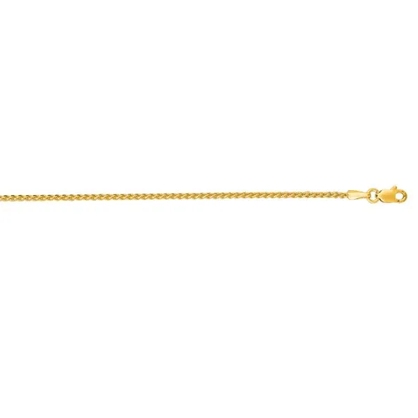 14K Gold 1.5mm Round Wheat Chain  Tennies Jewelry Appleton, WI