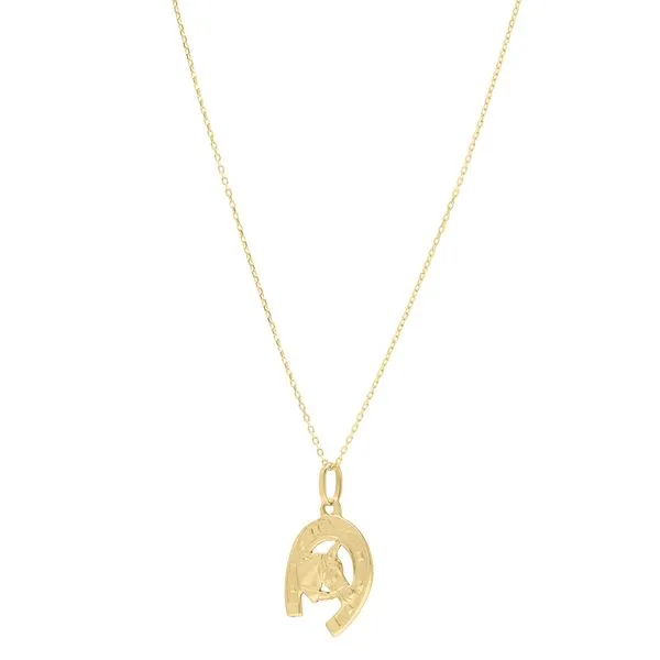 14K Horse & Horseshoe Pendant  Tennies Jewelry Appleton, WI