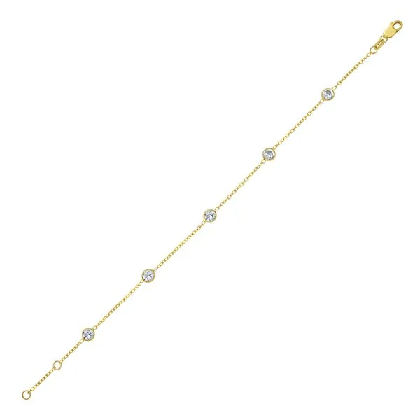 14K CZ Station Bracelet Alan Miller Jewelers Oregon, OH