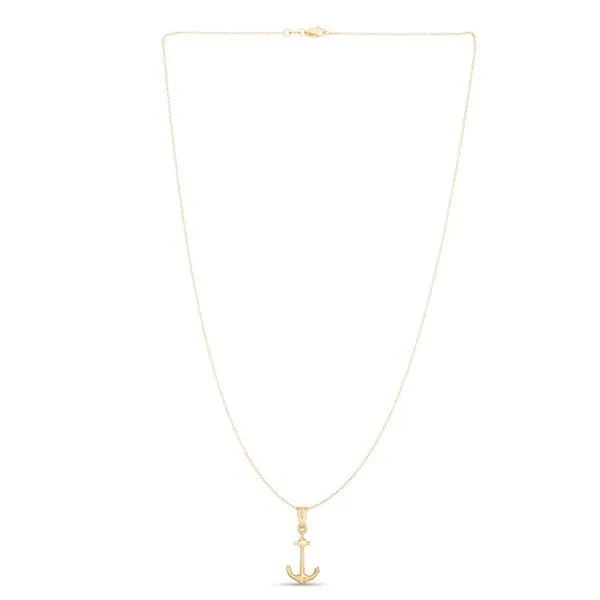 14K Gold Polished Anchor Necklace Tennies Jewelry Appleton, WI