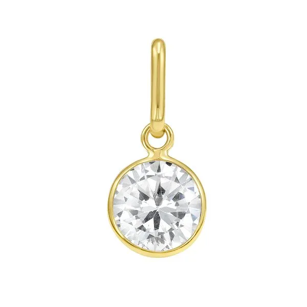 14K Round Clear CZ Charm Tennies Jewelry Appleton, WI
