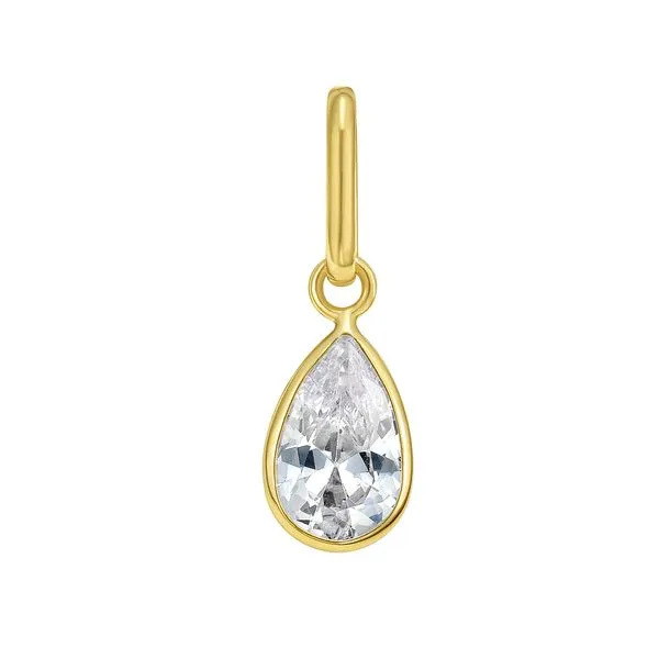 14K Pear Clear CZ Charm Tennies Jewelry Appleton, WI