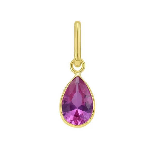 14K Pear Pink Sapphire Charm Tennies Jewelry Appleton, WI