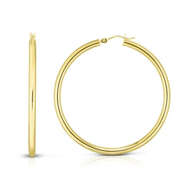 14K Gold 3x50mm Hoops Tennies Jewelry Appleton, WI